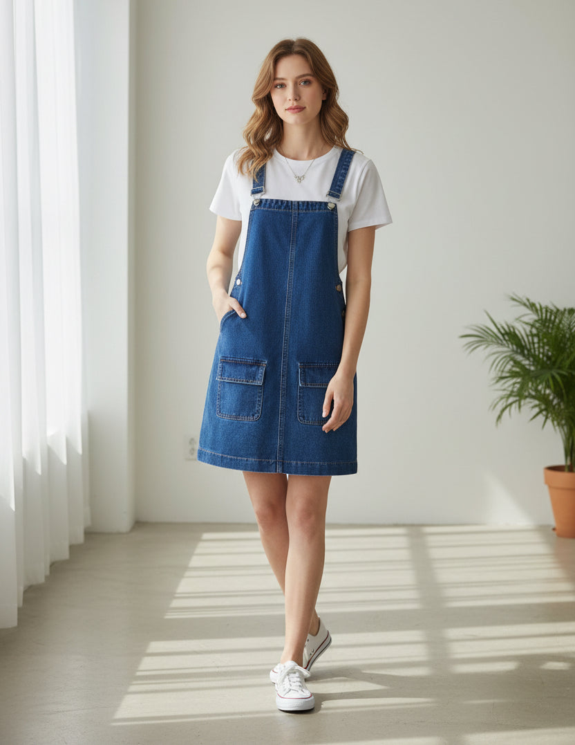 Denim Overall Dress