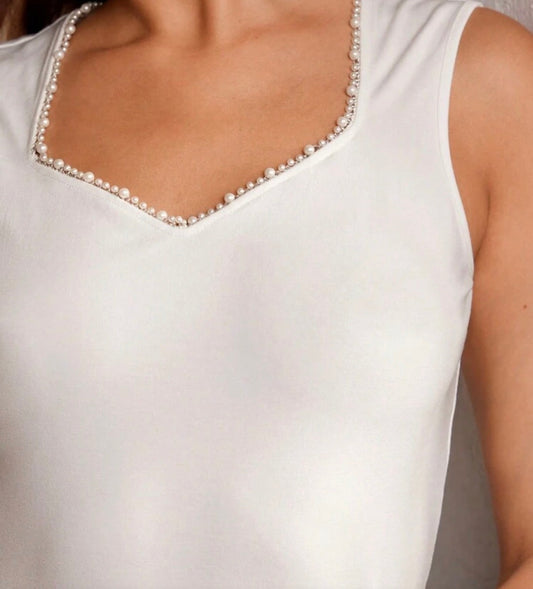 Pearl Neck Tank Top