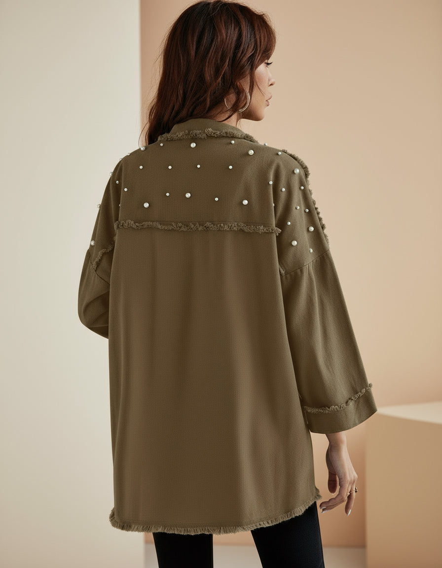 Shoulder Pearls Shirt