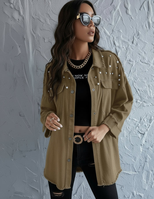 Shoulder Pearls Shirt