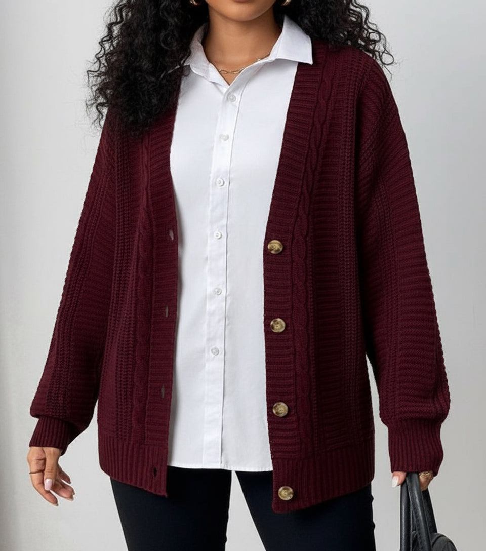 V-neck Cardigan Sweater