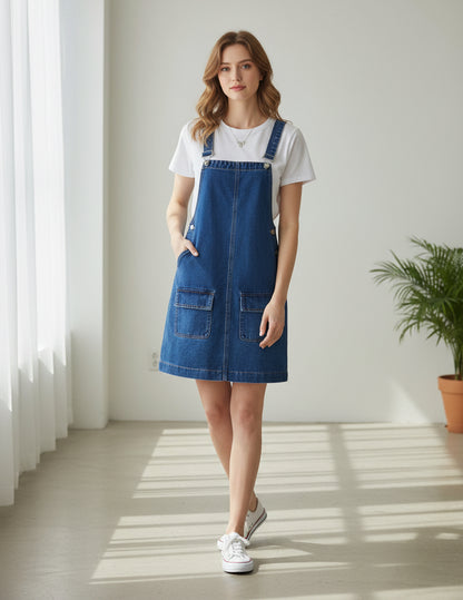 Denim Overall Dress