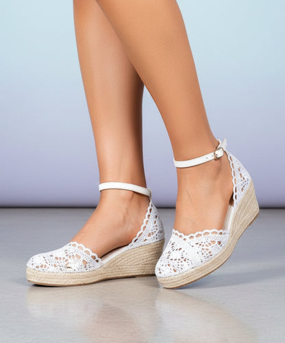 Lace Chunky High Heels