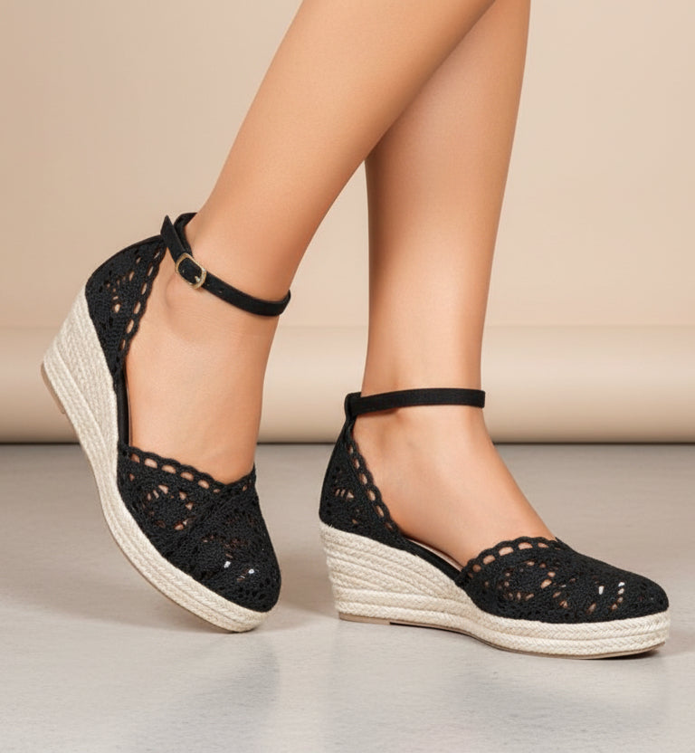 Lace Chunky High Heels