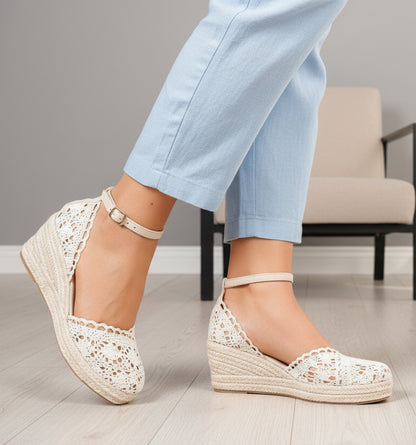 Lace Chunky High Heels