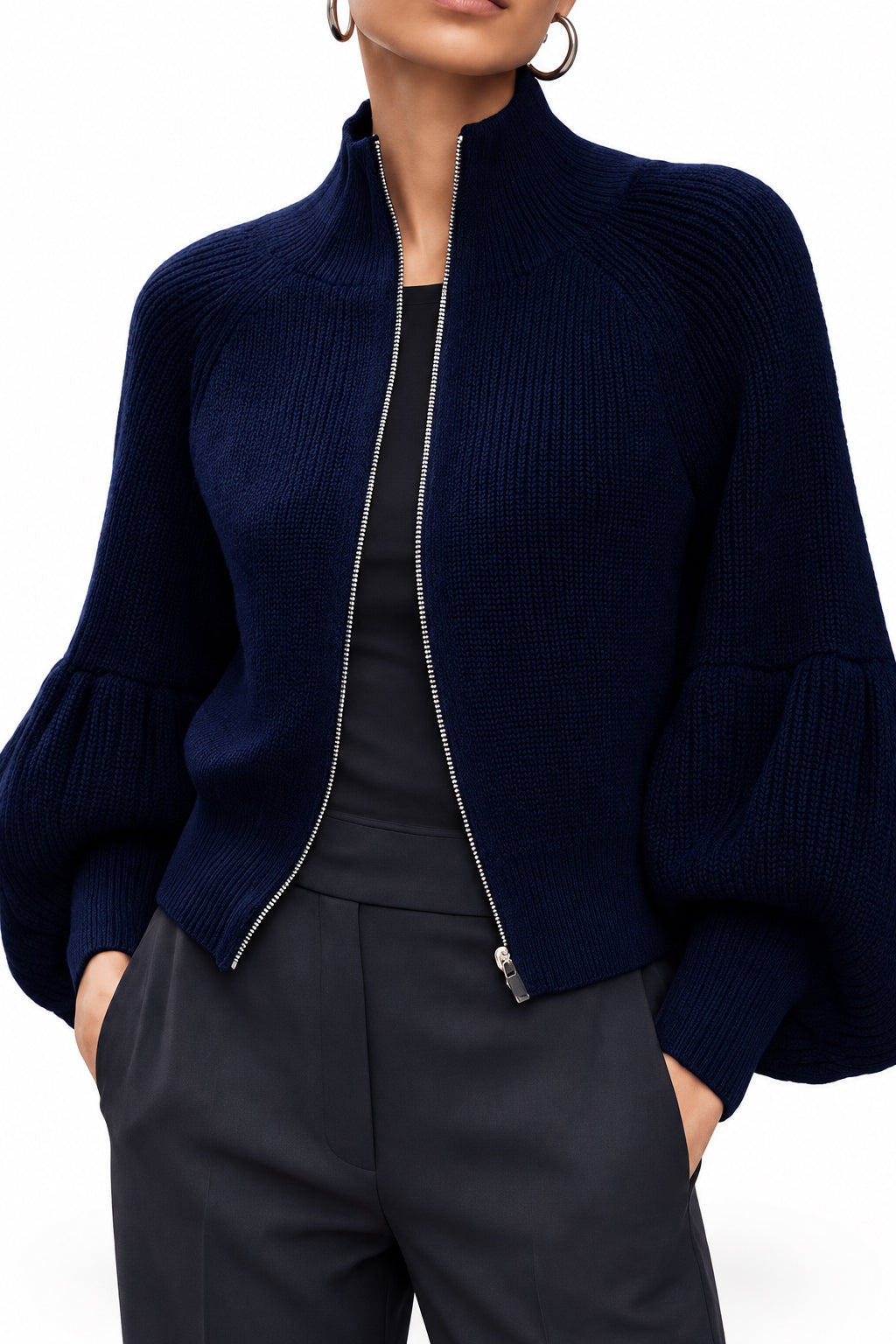 Zipper Cardigan