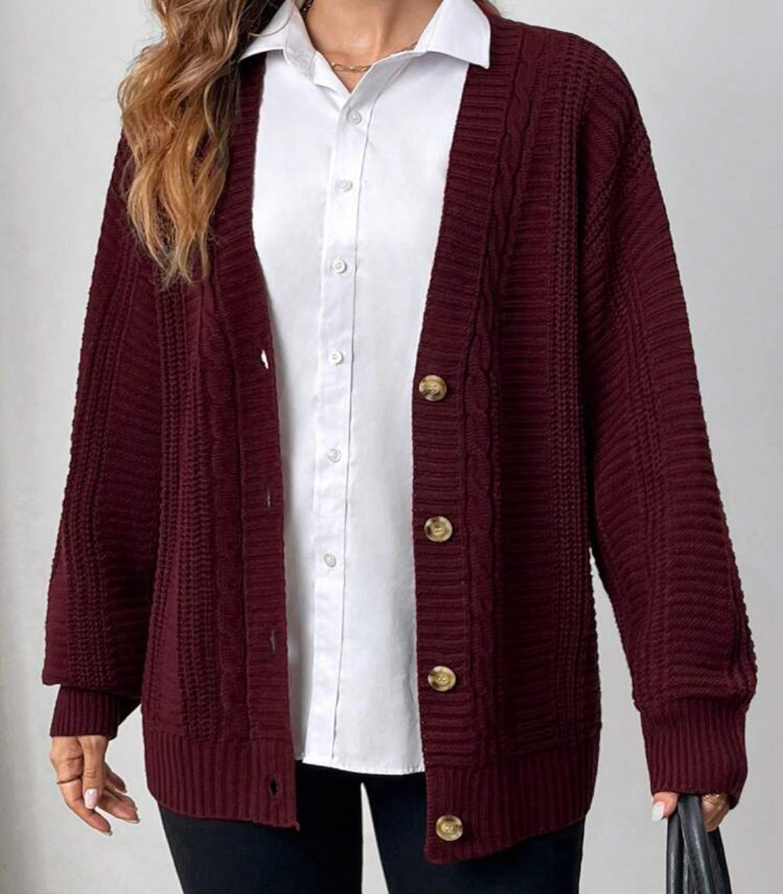 V-neck Cardigan Sweater