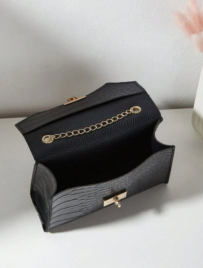 3pcs SET- Shoulder & Crossbody Bag- Silk Scarf- Purse- Wallet